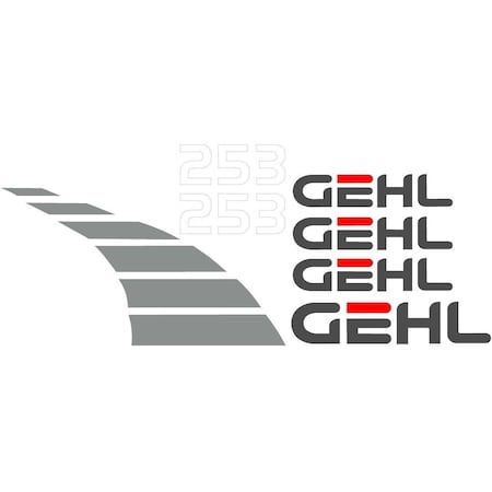 Aftermarket New Decal Set for Gehl Model 253 Compact Mini Excavator MAE30-0241